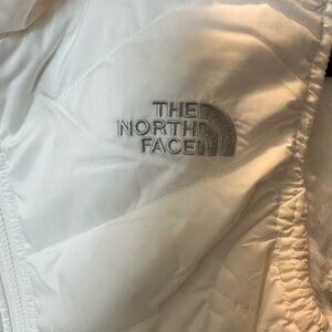 White north face reversible vest